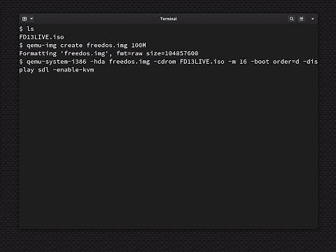 How to install FreeDOS using QEMU