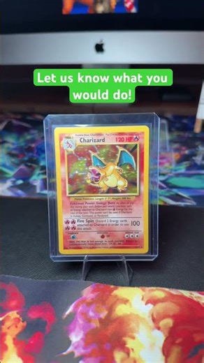 Grade or Sell? 🔥 The Oldest Charizard We Own — Base Set Zard! 🐉#charizard #basesetcharizard #pokemon