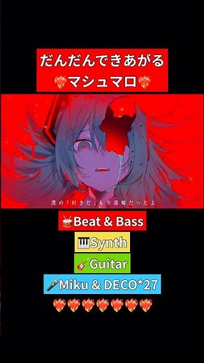 だんだんできあがる❤️‍🔥 #マシュマロ #初音ミク #DECO27