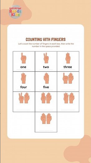 Counting With Fingers ✋🤚 | Learn Numbers 1–10 for Kids