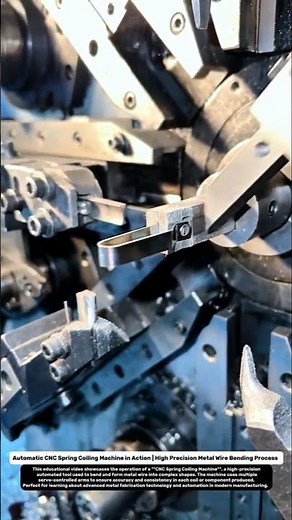 Automatic CNC Spring Coiling Machine in Action | High Precision Metal Wire Bending Process