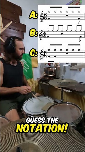 🥁 Guess the drumming NOTATION! Beginner Drum Lesson #shorts #drumlessons #drumgroove