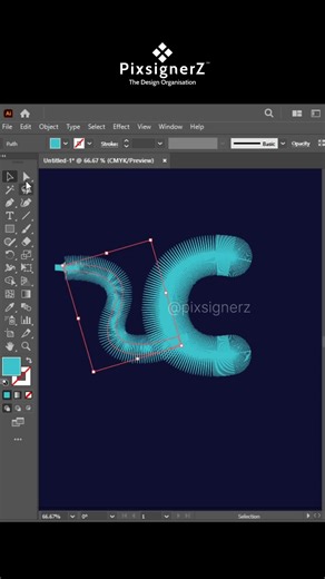 Creative Text Effect in Adobe Illustrator | Illustrator Typography Design #pixsignerz