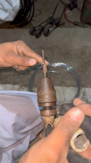 Crafting a Mini Long-Tang Spring from Steel Wire on Drill Machine #shorts