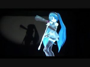 透過スクリーンのミクに影をつけてみた【プロジェクションステージ】