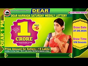 DEAR 1 PM SATURDAY WEEKLY LOTTERY LIVE TODAY 1 PM ONWARDS |27.09.2025| LIVE FROM NAGALAND