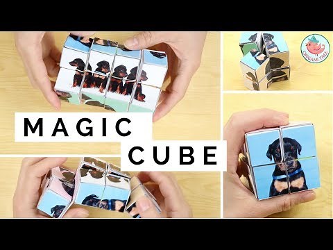 DIY Transforming Infinity Cube Paper Toy Tutorial (FREE PUPPIES PRINTABLES) | Paper Crafts Gift Idea