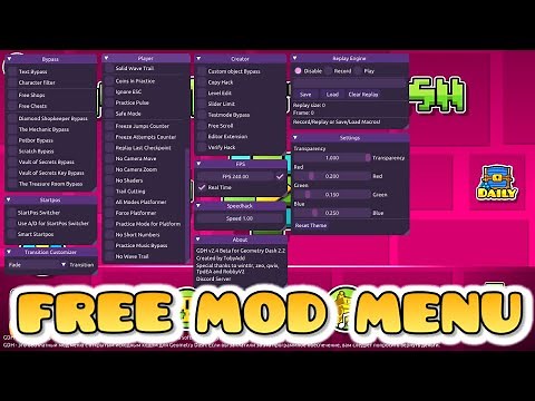 [2024] How to Install Free Geometry Dash 2.2 Mod Menu! (Unlock All Icons, NoClip)