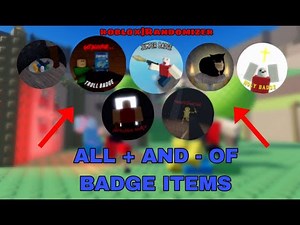 👾Roblox | Randomizer ALL EASY BADGE ITEMS RATING!!!🔫