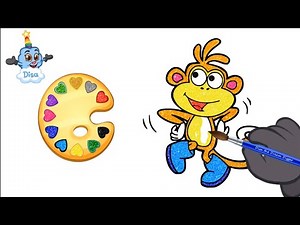 Dora the Explorer - Coloring Pages for Kids Learn Colors