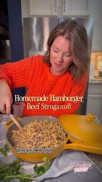 Copycat Homemade Hamburger Helper a beef Stroganoff #backtoschooldinners