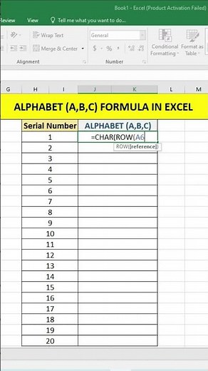 How to insert Alphabets in Microsoft Excel 2016 | Auto fill letters from A-Z in Microsoft Excel 2016