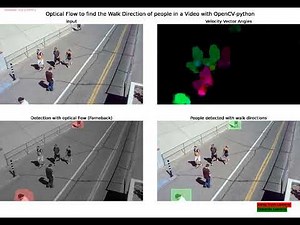 Finding direction of people walking in video | motion detection | optical flow | opencv-python