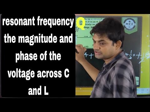 resonant frequency the magnitude and phase of the voltage across C and L