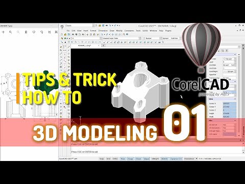 CorelCAD 2021 Basic 3D Modeling Tutorial For Beginner