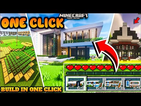 Instant Build Mod On Minecraft PE | Build House and Farm One Click Mods | New Instant Build Addon