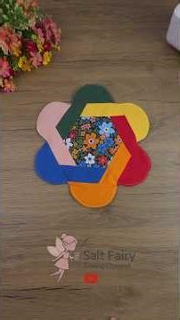 Colorful Patchwork Flower | Practical Sewing Idea Using Fabric Scraps#PatchworkFlower#FabricScraps