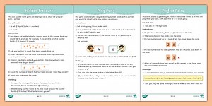 Number Bond Games Teaching Ideas