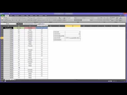The COUNT, COUNTA, COUNTBLANK, COUNTIF, and COUNTIFS Functions in Excel