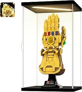 Amazon.com: Instnovny Acrylic Display Case for Collectibles Clear Acrylic Boxes for Display Figure Toys Lighted Building Model Set 76191 Display Case Room Decoration Box(Black-Solid Yellow; 7.9*5.9*13.8 inch) : Toys & Games