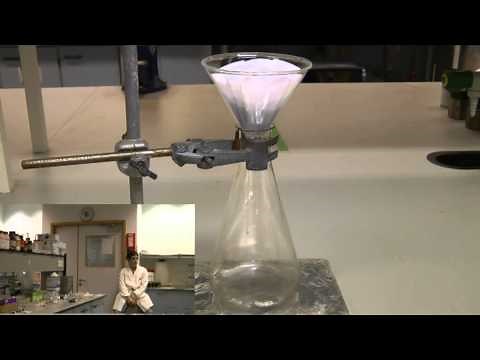 Gravity filtration and folding a fluted filter paper