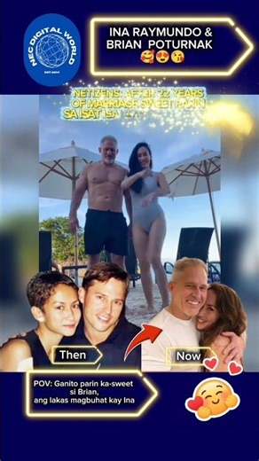 Ina RAYMUNDO at husband Brian 🥰 Then & Now #shorts