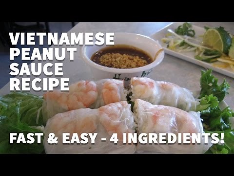 How to make Vietnamese Peanut Sauce for Spring Rolls – Goi Cuon Bo Bia Hoisin Dipping Sauce Recipe