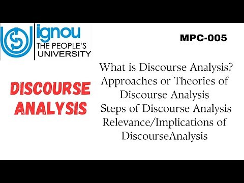 Discourse Analysis In Research (MPC-005)