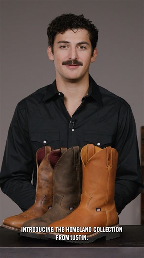Meet the new Homeland Work Boot Collection. Assembled in the USA with quality global parts. Built for rugged durability, dependable protection, and all-day comfort, these work boots are made to keep up with the toughest job sites. Shop the collection today 👉 https://bit.ly/JustinHomeland | Justin Boots