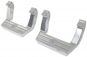 Carr LD Custom Fit Side Steps - Polished Aluminum - 14" Step - 1 Pair Carr Nerf Bars - Running Board