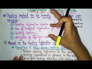 Routing Protocols | Classification | Introduction | Adhoc Networks | Lec-18 | Bhanu Priya