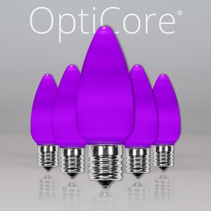 C9 Purple Smooth OptiCore LED Christmas Light Bulbs - Christmas Lights, Etc