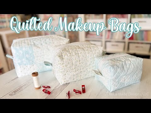 EASY QUILTY MAKEUP BAGS! // Beginner Friendly Sewing Pattern