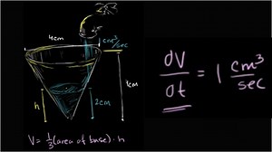 Related rates: water pouring into a cone