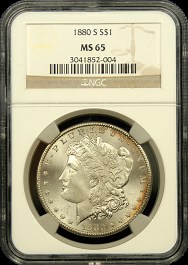 Morgan Silver Dollars NGC/PCGS MS-65 Quality