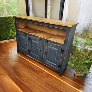 Rustic Farmhouse Buffet Cabinet: Handmade Wood Sideboard for Entertainment Storage - Etsy