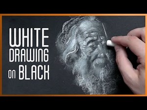 ⚪ How to draw with CHALK - white portrait