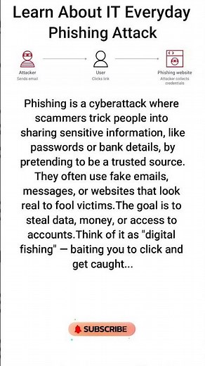 Phishing Attack Explained for Beginners 🎣⚠️ #shorts