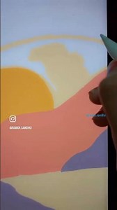 Minimalist landscape illustration|| Procreate Tips & Tricks|| Rxmxn Sandhu #procreateart #art