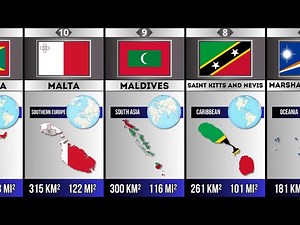 Smallest countries in the world - Country Size Comparison - Top 15