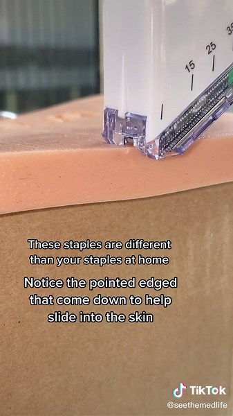 Slow Motion Medical Stapling Process