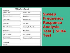 Sweep Frequency Response Analysis Test , SFRA Test | universal clab