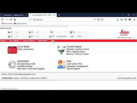 Leica GS Sensor Firmware Upgrade