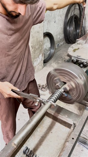 Turning Wire into Spring: Easy Way of Making Spring by Hand Tools #shorts