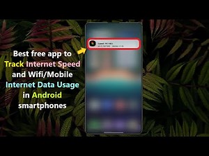 Best free app to Track Internet Speed and Wifi/Mobile Internet Data Usage in Android smartphones.