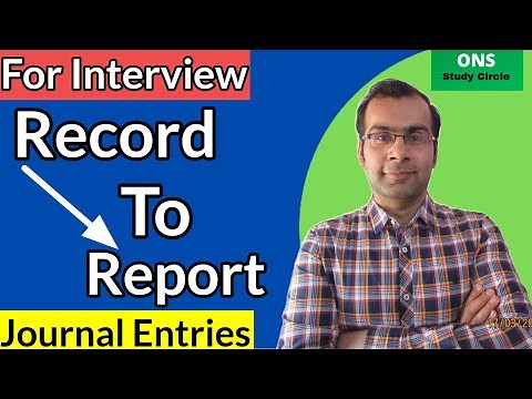 Record To Report Journal Entries | R2R Journal Entries