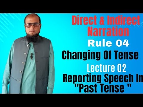 Change of Tense if Reporting Speech in Past Tense & Reported Speech in Present Tense with examples