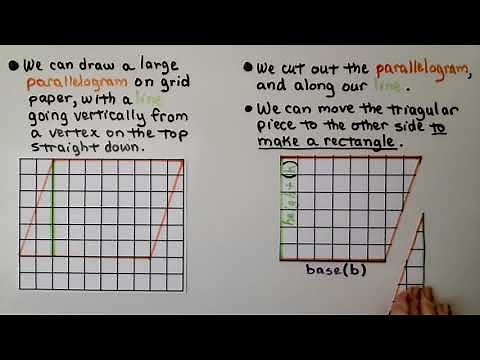 6th Grade Math 13.1a, Area of a Parallelogram