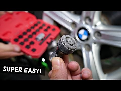 HOW TO REMOVE WHEEL LOCK BOLT ON BMW EASY