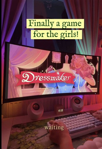 It’s finally out! 👗 and I loove it! Dressmaker now out on Steam, a cosy dressmaking sim for the girlies